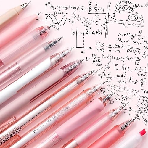 Four Candies Rose Series Gel Pens, Cute Writing Pens with Black & Pink Ink, 0.5 mm Smooth Fine Point, School Office Supplies Girly Stationery Aesthetic Desk Accessories for Women, Set of 12 thumbnail 3