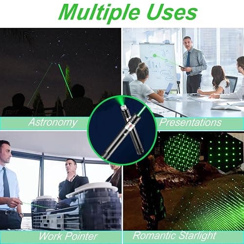 Laser Pointer, Green Laser Pointer, Laser Pointer High Power Green Rechargeable Laser High Power Pointer for Presentations Outdoor Teaching Geese Deterrent thumbnail 4