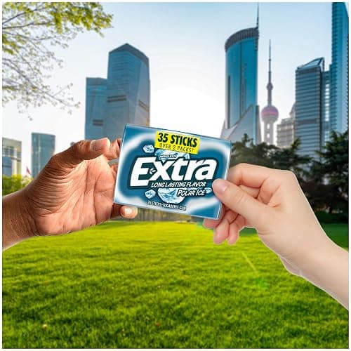 EXTRA Polar Ice Sugar Free Chewing Gum, Party Favors, Gum Packs Bulk, with Strong Mint Flavor for Freshening Breath, 35 Ct (6 Pack) Individually Wrapped Packs for Long Lasting Freshness thumbnail 5