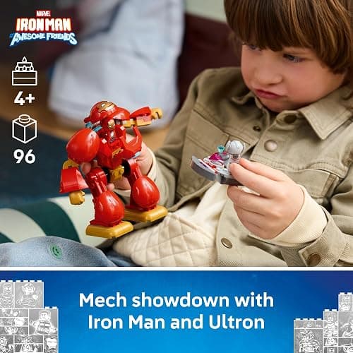 LEGO Marvel Iron Man and His Awesome Friends Ultron vs. Iron Man 11209 | Preschool Building Toys for Boys & Girls, Ages 4+, Marvel Action Figures, Sturdy Build for Pretend Play, 96 pieces, Gift Idea thumbnail 2