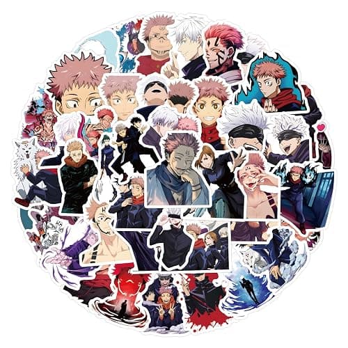 Jujutsu Kaisen Stickers for Kids,55PCS Jujutsu Kaisen Stickers,Hot Cartoon Anime Vinyl Sticker for Water Bottle Laptop Phone Scrapbooking Journaling for Adults Teens for Party Supply Favor Decor thumbnail 4