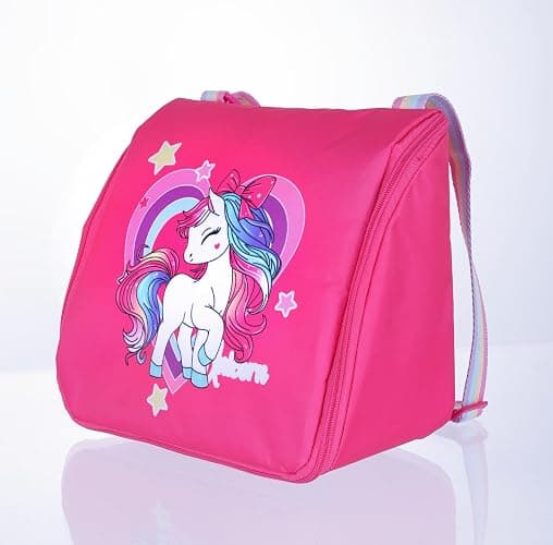 American Doll Travel Case Shoulder Bag for 18 Inch Dolls Accessories Set - Portable Bassinet with Pajamas & Rainbow Pony Handbag for Girl - Pillow Eye Mask Playset (Dolls Not Included) thumbnail 3