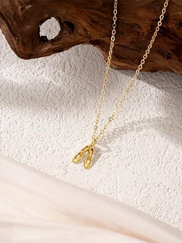 Dainty Golden Necklace for Women Dance Cheer Frog Cowgirl Necklace Gifts | 14K golden plated pendant necklaces for women friend sister daughter. Birthday, christmas, graduation gifts. Ready to give. thumbnail 4