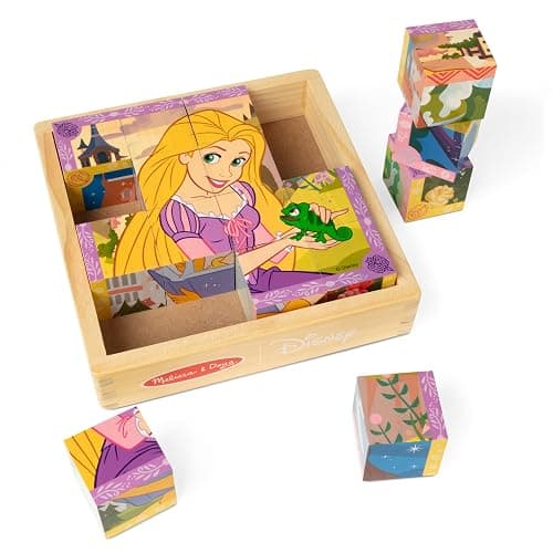 Melissa & Doug Disney Princess Wooden Toy Cube Puzzle Blocks for Boys and for Girls 3+ - FSC Certified thumbnail 4