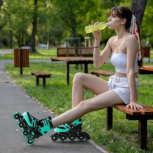 METROLLER Inline Skates for Girls Boys Ages 5-8 8-12 Adjustable Illuminating Wheels Inline Roller Skates for Youth Kids Outdoor Blades thumbnail 2