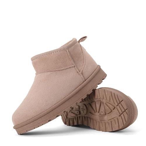 GHARIE CHAMPIONS Women’s Suede Ankle Boots – Classic Mini Snow Boots with Warm Lining, Lightweight & Non-Slip Sole for Winter Daily Wear thumbnail 2