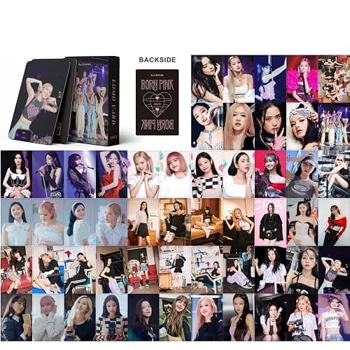Beyitoria Black Pink Fotokarten Set (220 Stück) - 4 Boxen Lomo Cards, Korean Pop BP Fanartikel Sammelkarten HD Fotokarte - Idol Merch Geschenk für Mädchen thumbnail 3