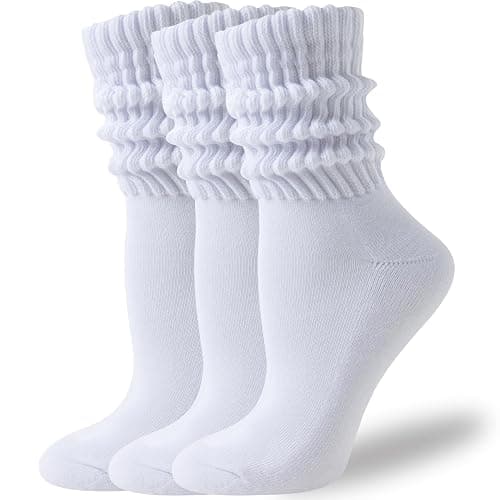 VoJoPi Women's Scrunch Crew Socks, 3 Pairs Cozy Retro Thick Slouchy Socks for Boots, Warm Winter Thermal Gift Set, US 5-11 - Image 1