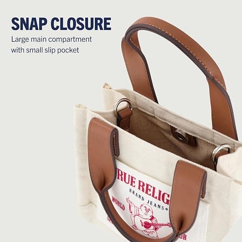 True Religion Tote Bag,kids Mini Travel Shoulder Bag with Adjustable Strap thumbnail 7