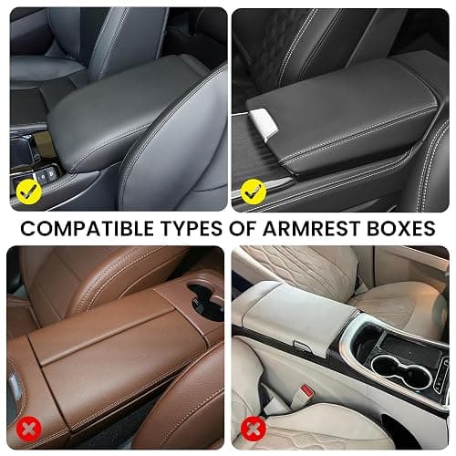 DSCARCovers Upgraded Car Center Console Cover Pink,Microfiber Leather Car Armrest Cover Cushion with 2 Storage Bags,Universal Car Armrest Storage Box Car Interior Accessories for Most Vehicles (Pink) thumbnail 7