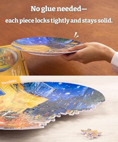 PieceRelax 3D Puzzle Teller - Monet - Nympheas | 124 Teile | Kreatives DIY & Stilvolle Deko für Zuhause & Büro [PL1006] thumbnail 5