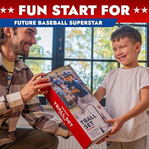 3-in-1 Baseball Set for Kids and Toddlers Ages 3-5 – Includes Tee Ball Stand, Hanging Tee, Automatic Ball Launcher, and 6 Softballs – Adjustable Height for Indoor/Outdoor Play – Sports Gift for Boys thumbnail 7