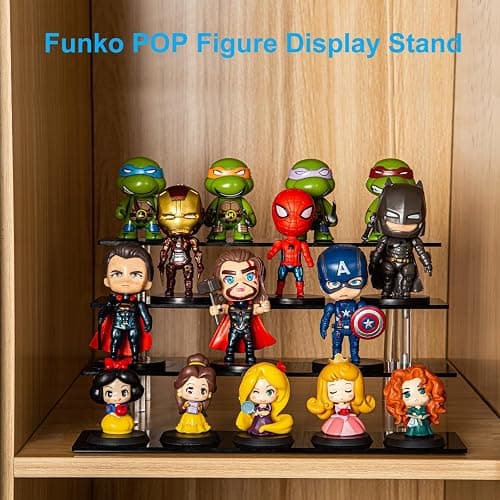 HENABLE 4 Tier Perfume Organizer Stand, Acrylic Risers Display Stands, Display Risers, Perfume Shelf Dessert Display for Party, Figure Stand Funko POP Shelves, Black Cupcake Stand Holder thumbnail 4