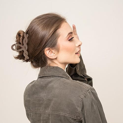 Sunolga 8PCS Hair Clips for Women, Flower Claw Clips for Thick Hair, Non-Slip Hair Accessories - 4 Styles, Neutral Colors Hair Clips and Variety Pack, Ideal for Girls thumbnail 7