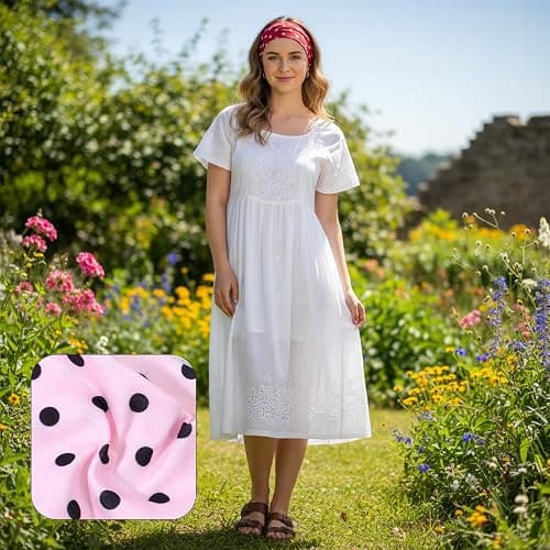 Josojoou 5Pcs Polka Dot Headband Soft Non Slip Headbands Fashion Elastic Wide Headband Yoga Workout Hair Accessories for Women Girls Cosplay Party Hair Styling Decor thumbnail 5