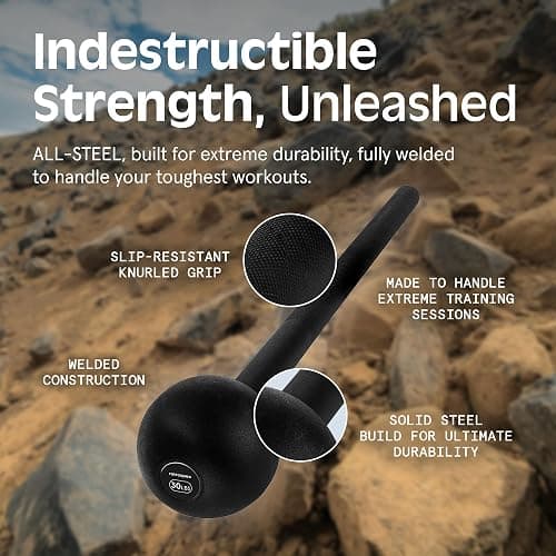 Retrospec Revolve Steel Macebell for Strength Training, Rehabilitation, Stretching, Conditioning and Rotational Training - 5, 7, 10, 15, 20, 30lb Options for Women & Men thumbnail 3