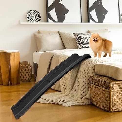 JupiterForce Folding Dog Ramp for Car, Non-Slip Pet Ramp with High Traction Surface, Portable & Lightweight Dog Ramps for SUV, Truck & Bed, Supports Large & Small Dogs thumbnail 7