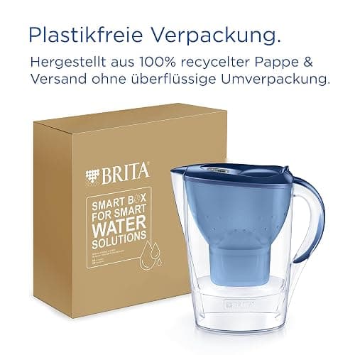 BRITA Wasserfilter Kanne Marella blau (2,4l) inkl. 3x MAXTRA PRO All-in-1 Wasserfilterkartusche – Filter zur Reduzierung von Kalk, Chlor, Blei, Kupfer & geschmacksstörenden Stoffen im Wasser thumbnail 6