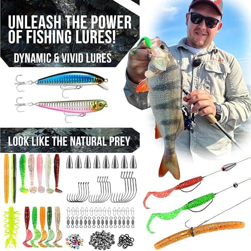 PLUSINNO Fishing Backpack with Tackle Boxes, Waterproof Fishing Sling Tackle Bag For Fishing Gear With Rod Holder, Fishing Gifts for Men With Fishing lures, Fishing pliers, Fish Lip Gripper. thumbnail 3