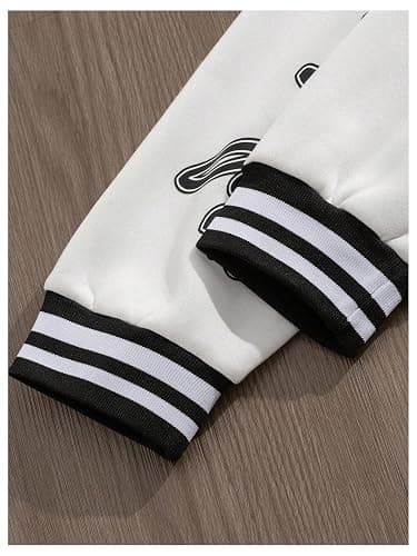 SOLY HUX Men's Varsity Jacket Color Block Letter Graphic Print Long Sleeve Casual Baseball Jacket thumbnail 6