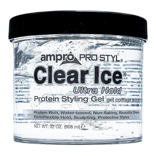 Ampro Pro Styl Clear Ice Styling Gel - Protects and Strengthens Your Strands - Non-Flaking, Alcohol Free, Vegan Formula - Flexible, Touchable Hold for All Hair Types - 32 oz - Image 1
