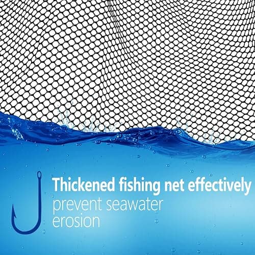 SAN LIKE Fishing Net Telescopic Landing Nets Folding Rubber Fish Net Rubber Coated Landing Net with Adjustable Sturdy Pole Handle for Saltwater Freshwater Bass Trout Fishing Easy Catch & Release thumbnail 5