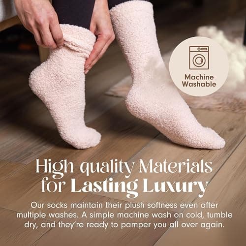 Unboxme Gifts Warm & Cozy Ultra-Luxe Cloud Sock for Women & Men - Super Soft Luxurious Fabric Sleep Socks thumbnail 6