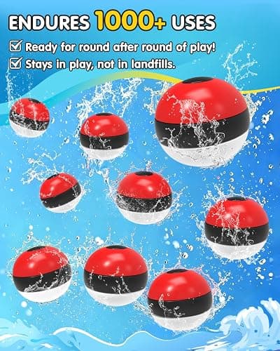 Reusable Water Balloons 12 Pcs, Refillable Self-Sealing Water Bombs, Quick Fill Silicone Water Balls for Kids, Non-Magnetic Splash Toys for Outdoor Summer Fun, Pool Beach Backyard Water Park Games thumbnail 2