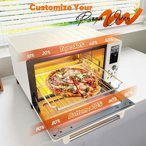 Nuwave Bravo Pro Convection Air Fryer Toaster Oven Combo, 2025 New and Improved, 10-in-1, 50°-450°F Temp Controls, Quick & Even Crisp Technology, 21Qt Capacity, Vanilla Cream, PFAS Free thumbnail 7