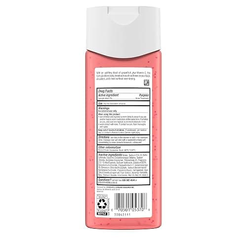 Neutrogena Body Clear Acne Treatment Body Wash with Salicylic Acid Acne Medicine, Pink Grapefruit Body Acne Cleanser to Prevent Breakouts on Back, Chest & Shoulders, 8.5 fl. oz, 3 Pack thumbnail 12