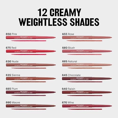 Revlon Colorstay Lip Liner Makeup with Built-in-Sharpener, Longwear Rich Colors, Smooth Application, 645 Chocolate, 0.01 oz thumbnail 7