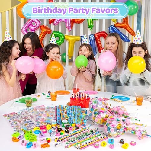 Thesixowls Giant Lollipop Birthday Goodie Bags, 24 Pack Lollipop Return Gifts for Birthday Party - Fun Goodie Bags Classroom Rewards Students Gifts Class Prizes thumbnail 2