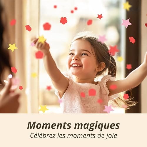 5 Canons À Confettis Pour Enfants Anniversaire Pour Filles - Avec Confettis Étoiles Roses - Certifié Fsc® Confettis Biodégradables - Facile Et Sûr thumbnail 2
