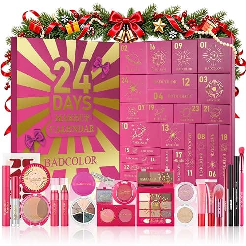 Makeup Advent Calendar 2026, 24 Days Christmas Countdown Calendar Gift Kit, Xmas Holiday Festival Cosmetic Makeup Set with 24 Full Makeup Surprises for Women, Teen Girls & Beauty Lovers - Image 1