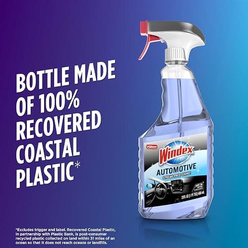 Windex Automotive Car Window and Glass Cleaner, Streak-Free Shine for Car Glass Exteriors, Tinted Windows, and Interior Electronics, 23 fl oz thumbnail 3