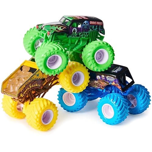 Monster Jam, Ground Shaker 3 Pack (Grave Digger, El Toro Loco and Blue Thunder), 1:64 Scale Die-Cast Vehicles thumbnail 2