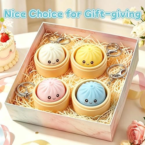 4Pack Keyboard Fidget Toy–Funny Faces Clicker, Anxiety Stress Relief Fidget Toys for Adults & Kids, Portable Keychain Clicker Toy for Work Travel Home Party Gifts thumbnail 7
