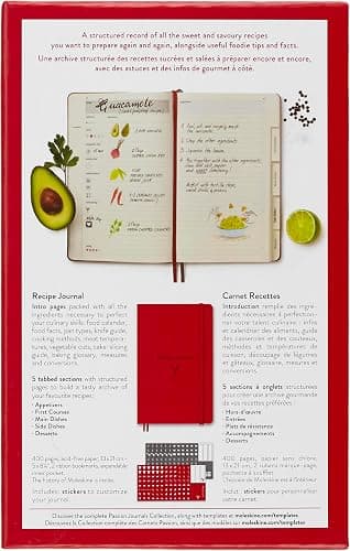 Moleskine Passion Journal, Recipe, Hard Cover, Large (5" x 8.25") Scarlet Red, 400 Pages thumbnail 2