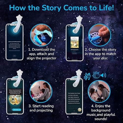 Moonlite Storytime Disc, Bible Stories: Conversations on The Ark | Learning Gift for Kids Ages 1 Year & Up, Single Story Art Projection with Sound Effects & Music (Projector Sold Separately) thumbnail 5