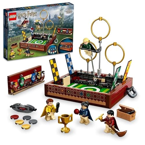 LEGO Harry Potter Quidditch Trunk 76416 Buildable Harry Potter Toy; Birthday Gift Idea for Kids Aged 9+; Open the Buildable Box to Reveal a Quidditch Playing Arena; Includes 4 Customizable Minifigures - Image 1