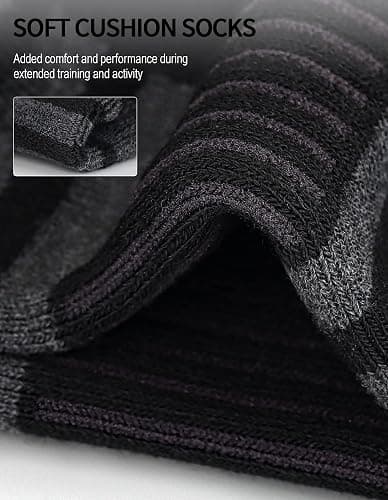 Airacker Ankle Athletic Running Socks Cushioned Breathable Low Cut Sports Tab Socks for Men and Women (6 Pairs) thumbnail 3