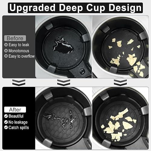 SINGARO Car Cup Holder Coaster, Silicone Cup Holder Insert, Universal Non-Slip Cup Holders, Car Accessories Interior for Women and Man Interior Sets 4 Pack Black thumbnail 6