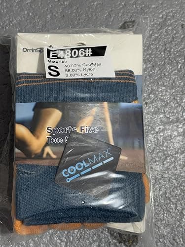 OrrinSports Toe Socks Cool-max Running Socks for Men Women 3 Pairs Athletic Breathable Five Finger Socks thumbnail 8