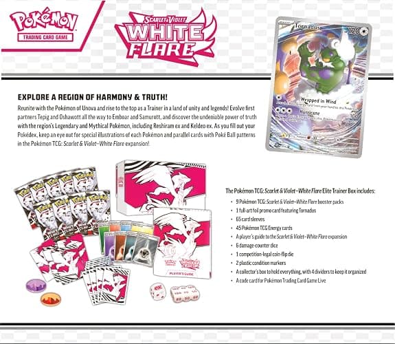 Pokemon TCG Scarlet & Violet 10.5 White Flare Elite Trainer Box thumbnail 2