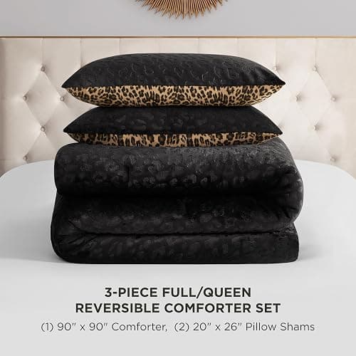 Juicy Couture reversible leopard comforter set for queen/full thumbnail 3