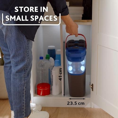 Vileda H2PrO Flat Mop & Bucket Set 100% Separate Clean and Dirty Water | Mop with Clean Water, Compact Storage, White Microfibre Refill, Hygienic Cleaning System, Frustration-Free Packaging thumbnail 3