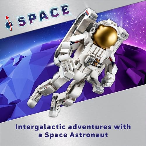 LEGO Creator 3 in 1 Space Astronaut Toy, Building Set Transforms from Astronaut Figure to Space Dog to Viper Jet, Space-Themed Gift Idea for Boys and Girls Ages 9 Years Old and Up, 31152 thumbnail 2