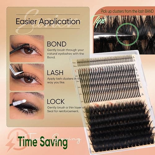 Lash Clusters with Bottom Lashes Spike Long 26mm Lash Clusters with Spikes 260D Volume Eyelash Clusters DIY Cluster Eyelash Extensions Mega Style Individual Bottom Lashes Extension by CORUSCATE thumbnail 7