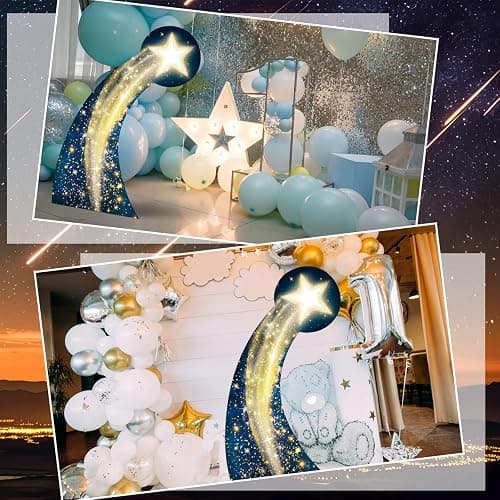 Leinuosen 5 Ft Starry Night Gate Cardboard Stand up Cutout Large Life Size Starry Night Party Decorations Backdrop Prom Party Photo Prop Standup for Movie Magical Events Birthday Homecomings thumbnail 4