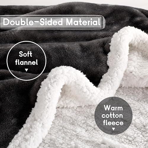 Minervada Heated Blanket Electric Blanket Full Size 72''x84'', Soft Flannel Heating Blanket with 1-10 Hour Auto Off - 6 Heat Settings - Machine Washable - Dark Grey thumbnail 5